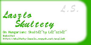 laszlo skultety business card